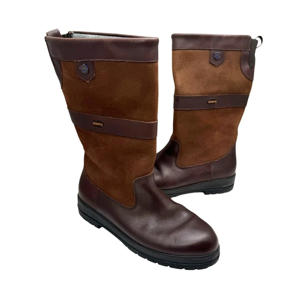 Dubarry Kildare Brown Leather Gore-Tex Country Riding Boots 41/9-9.5 women